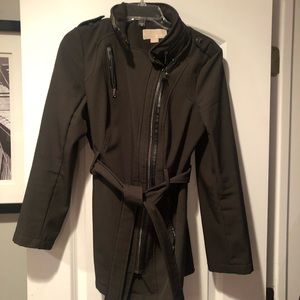 Michael Kors size S hunter green lined trench